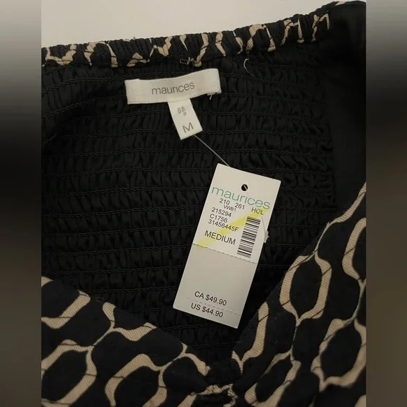 NWT Maurice’s Black/Tan Dress. - Picture 7 of 7